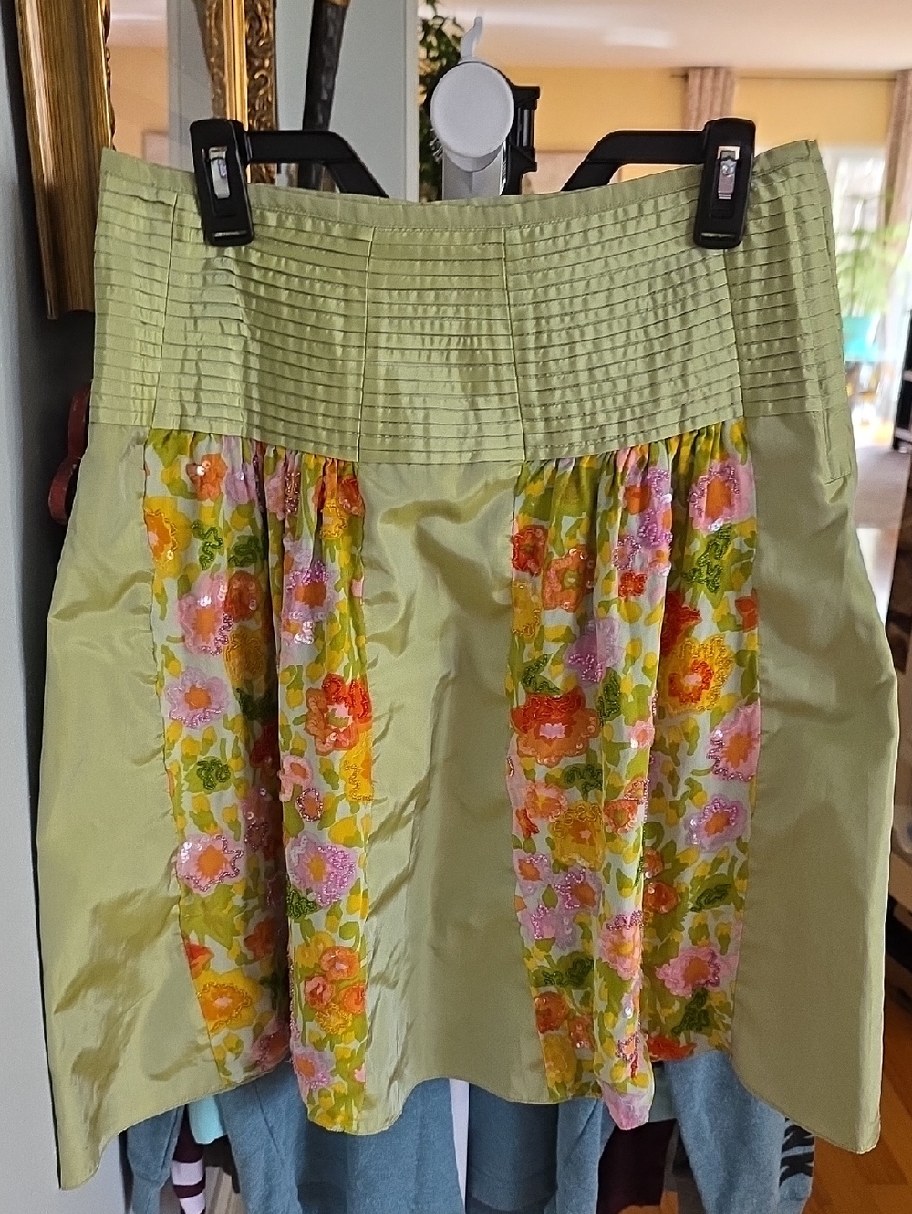 SNAK Light Green Textured Skirt